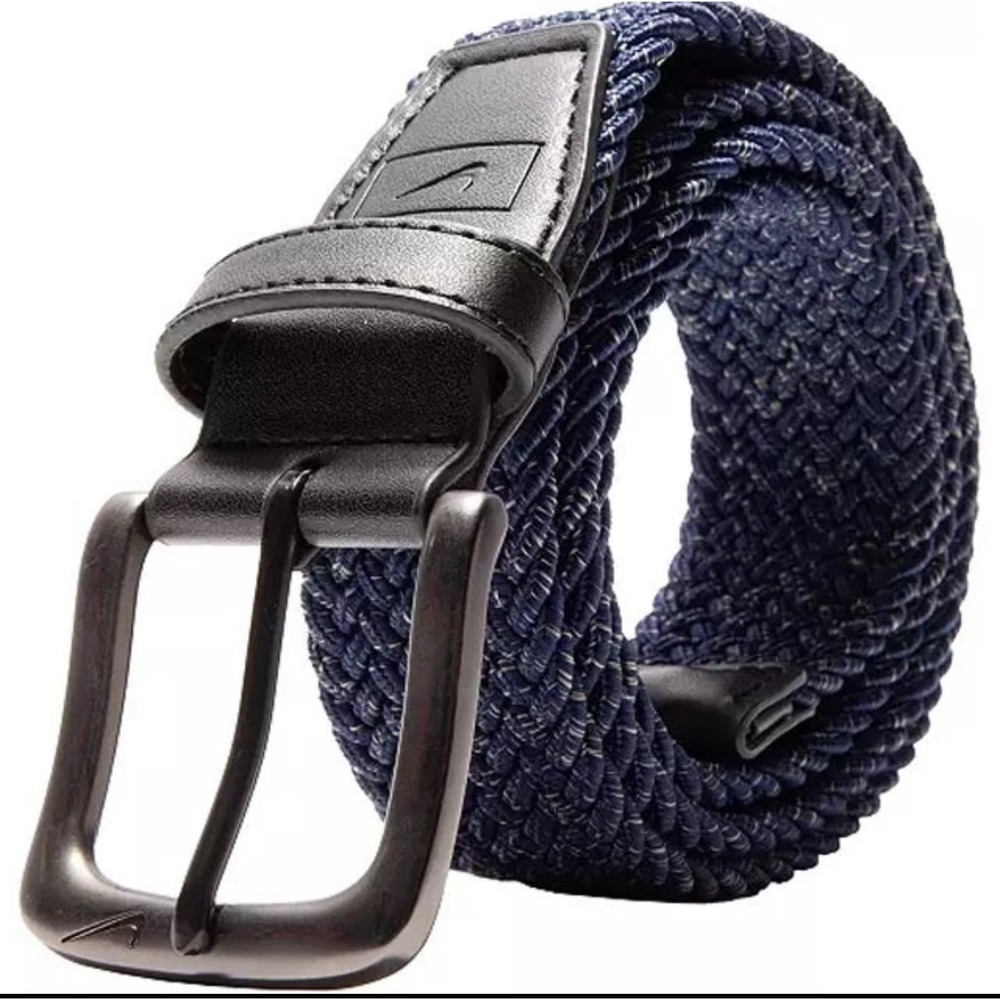 Nike Men's Woven Stretch Belt Dark Blue Size‎ L 38-40 Elastic Web Belt Golf